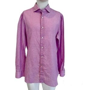Isaia Cotton-Linen Dress Shirt